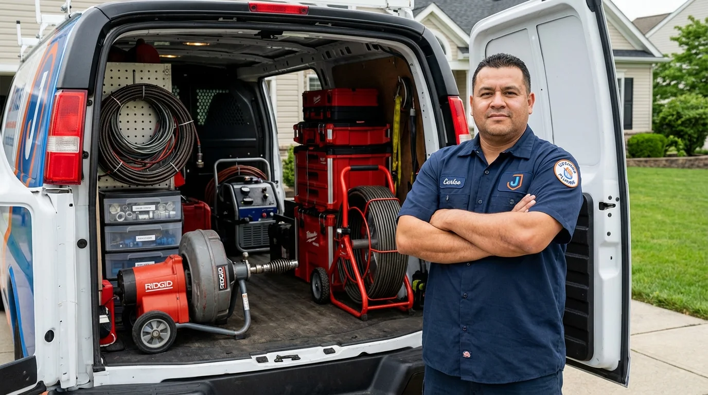 Professional drain cleaning equipment and Johns Plumbing LLC plumber in Nashville